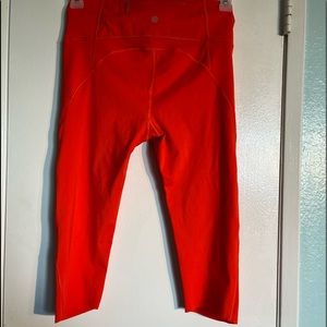 Athleta leggings, orange size small